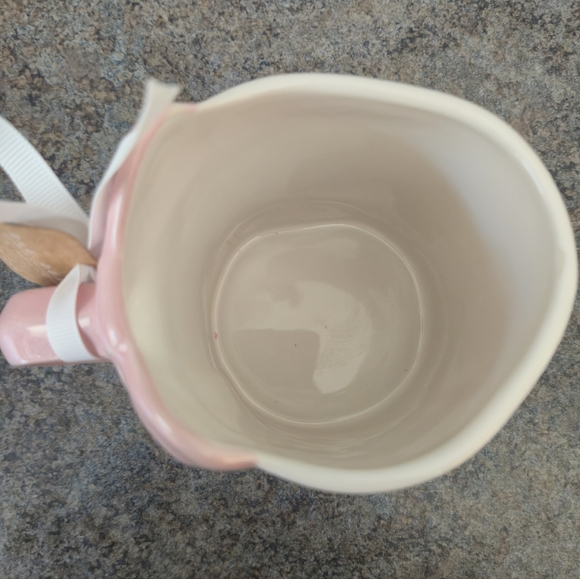 Rae Dunn Disney Lady and the Tramp Puppy Love Mug Pink Bow Handle NWT Exclusive - Picture 7 of 8